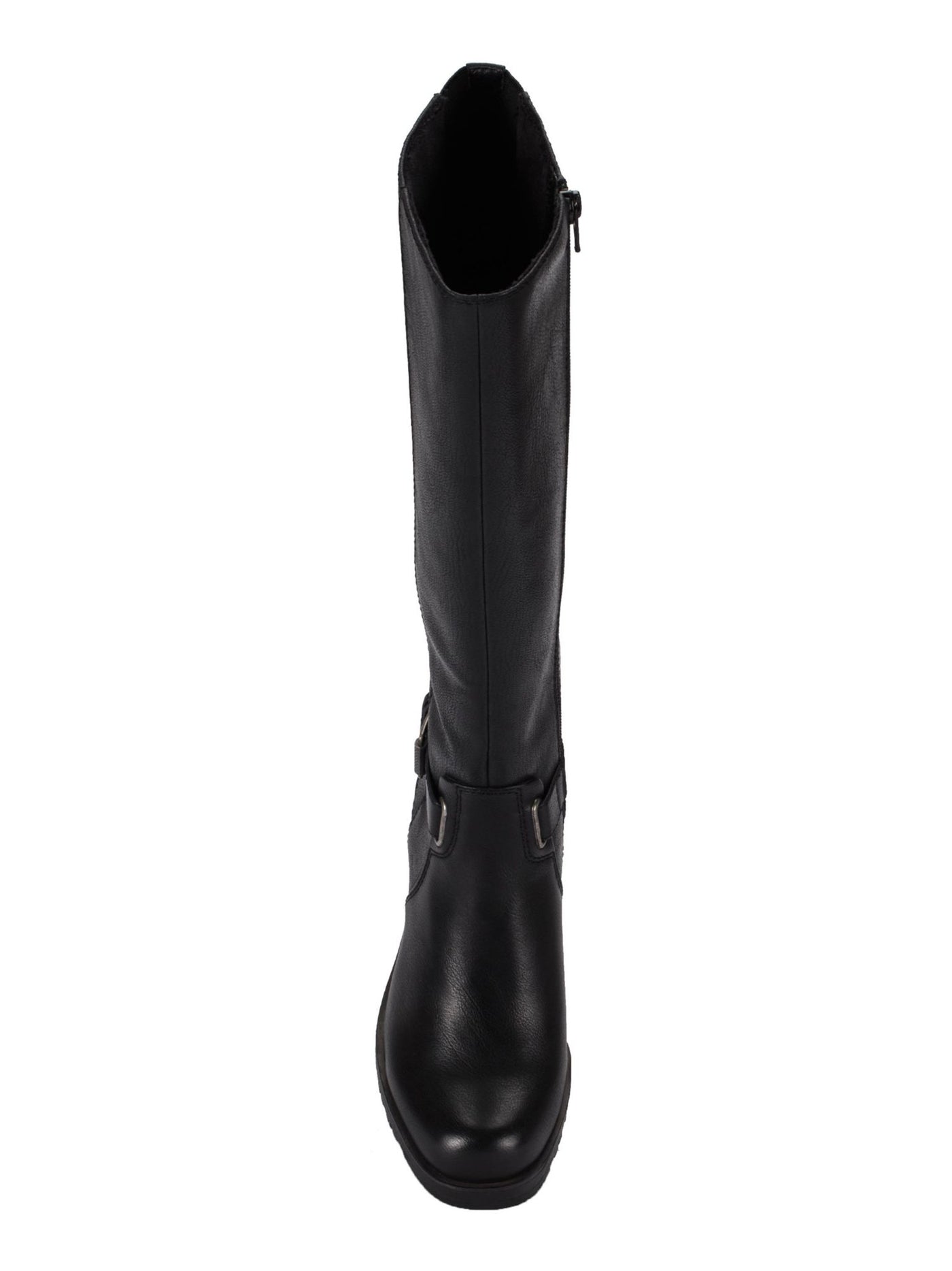 BARETRAPS Womens Black Lug Sole Cushioned Round Toe Block Heel Zip-Up Riding Boot 6