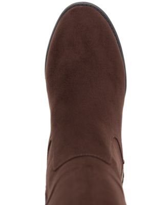STYLE & COMPANY Womens Brown Dual Zip Round Toe Wedge Zip-Up Dress Boots 7