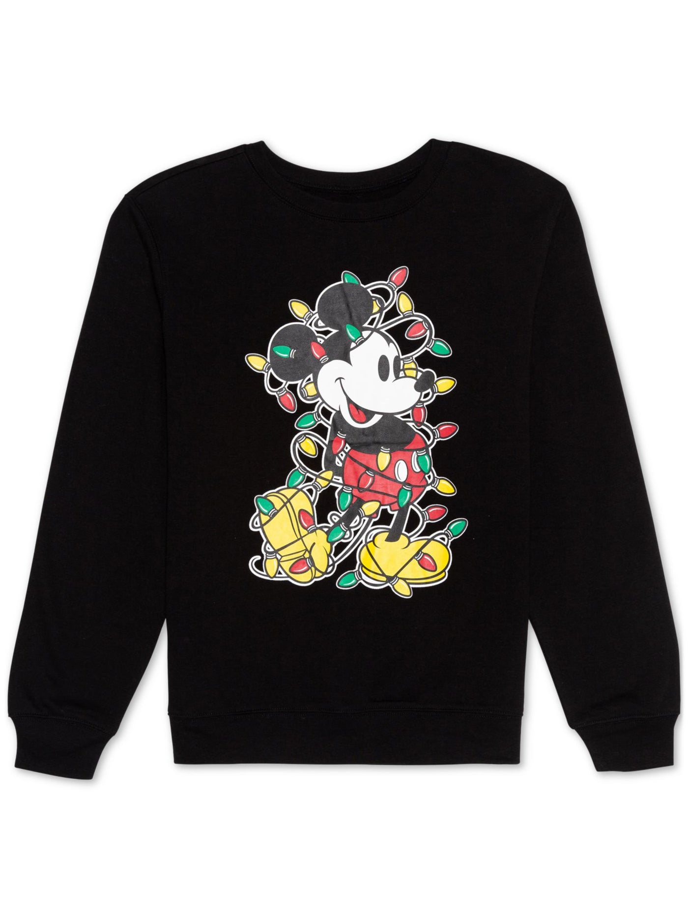 HYBRID APPAREL Womens Black Graphic Holiday Sweatshirt Juniors M