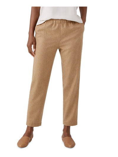 EILEEN FISHER Womens Beige Wool Blend Pants L