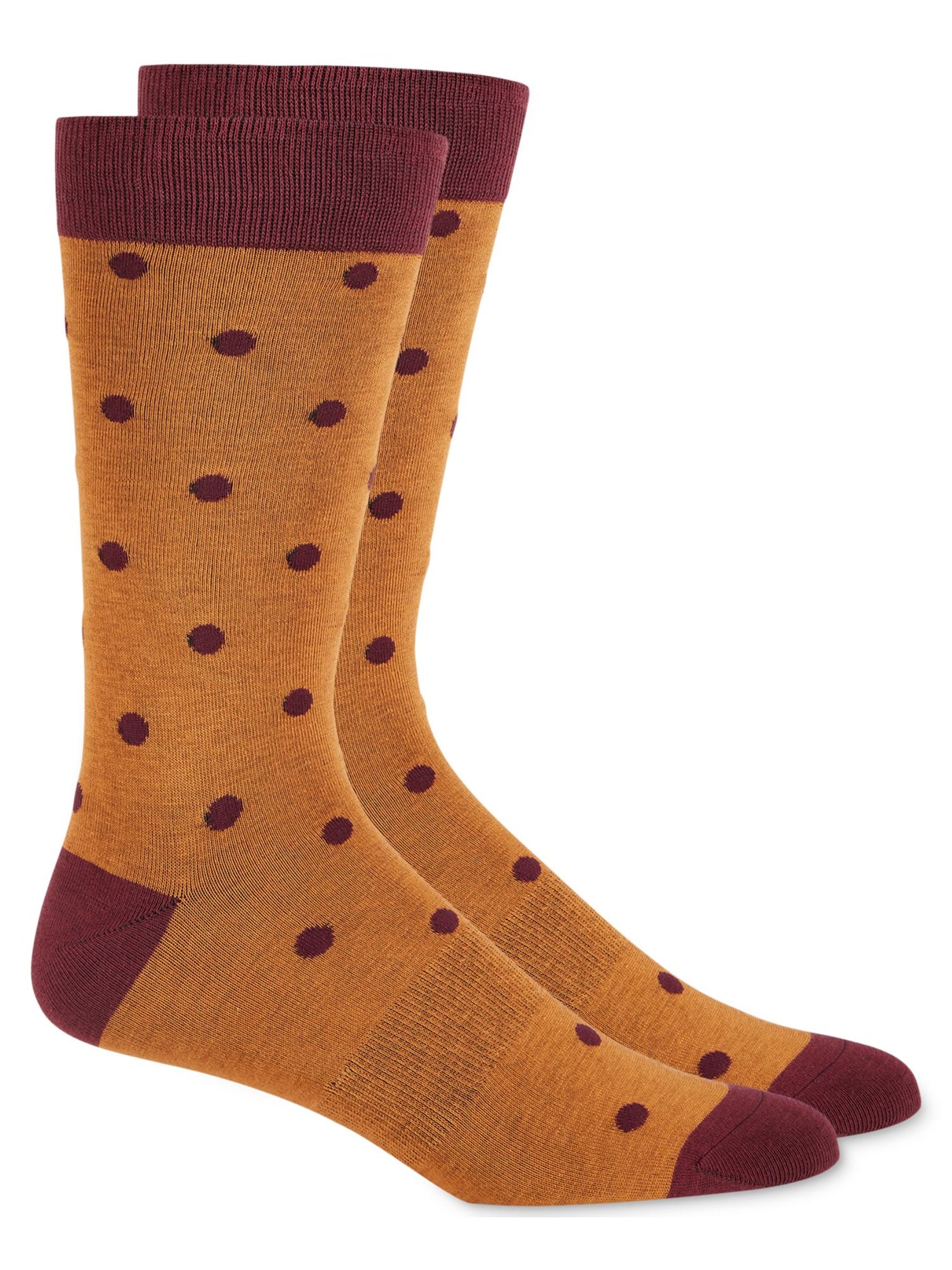 BAR III Maroon Color Block Polka Dot Seamless Casual Crew Socks 7