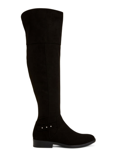 STYLE & COMPANY Womens Black Overthe Knee Boots Memory Foam Studded Slip Resistant Round Toe Block Heel Boots 9 M WC