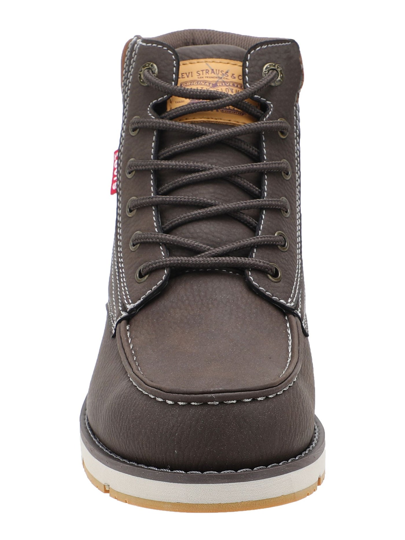 LEVI'S Mens Brown Dean Round Toe Lace-Up Boots Shoes 12