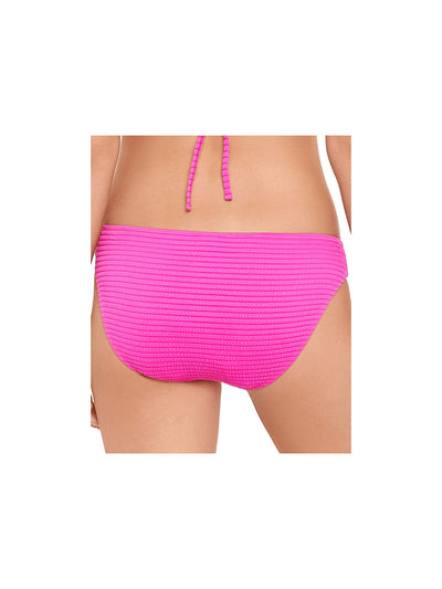 SALT + COVE Women's Pink Stretch Lined Textured Moderate Coverage Bikini Swimsuit Bottom XS