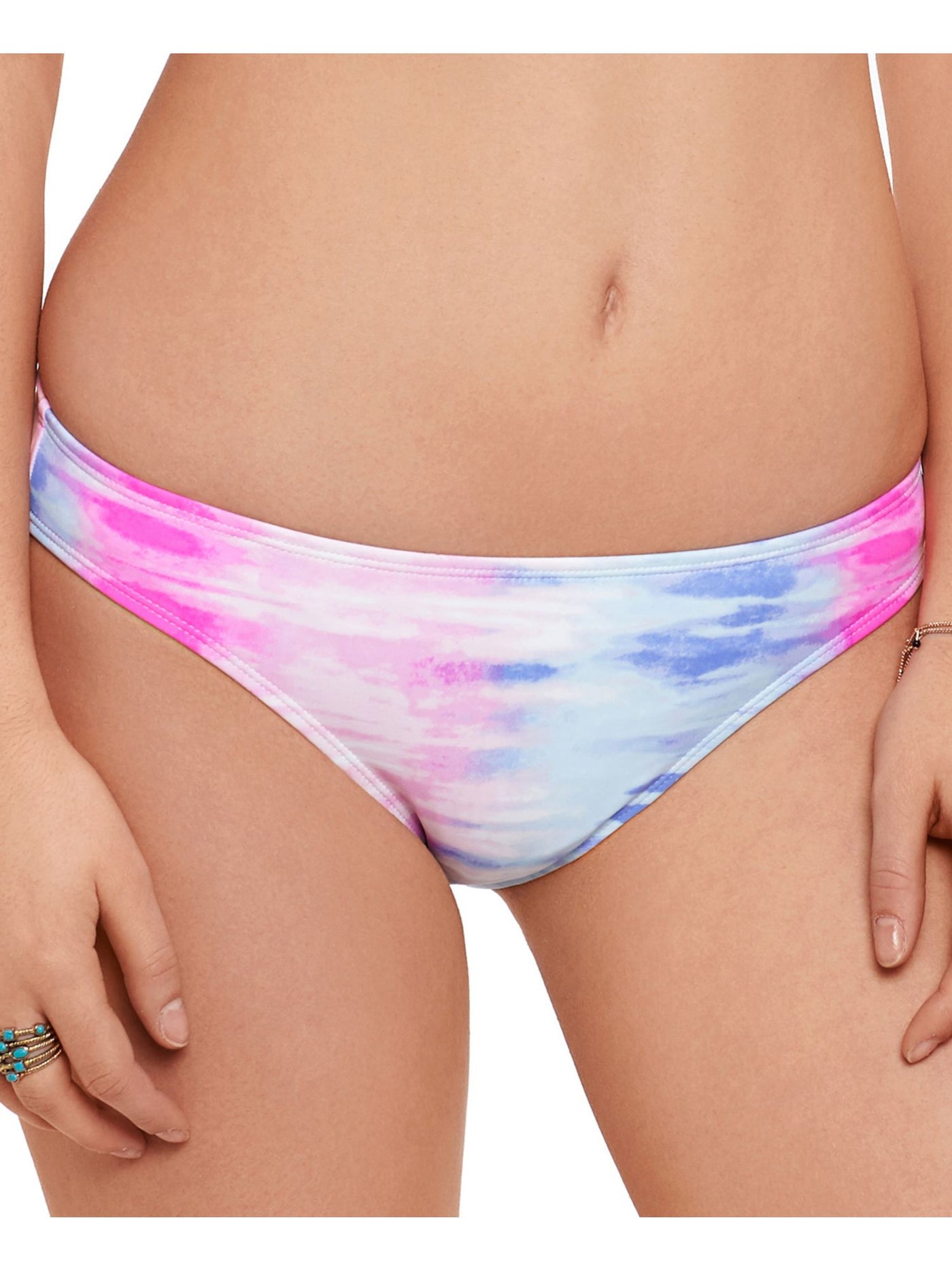 SALT + COVE Women's White Tie Dye Stretch Lined Full Coverage Day Dreamer Hipster Swimsuit Bottom XL