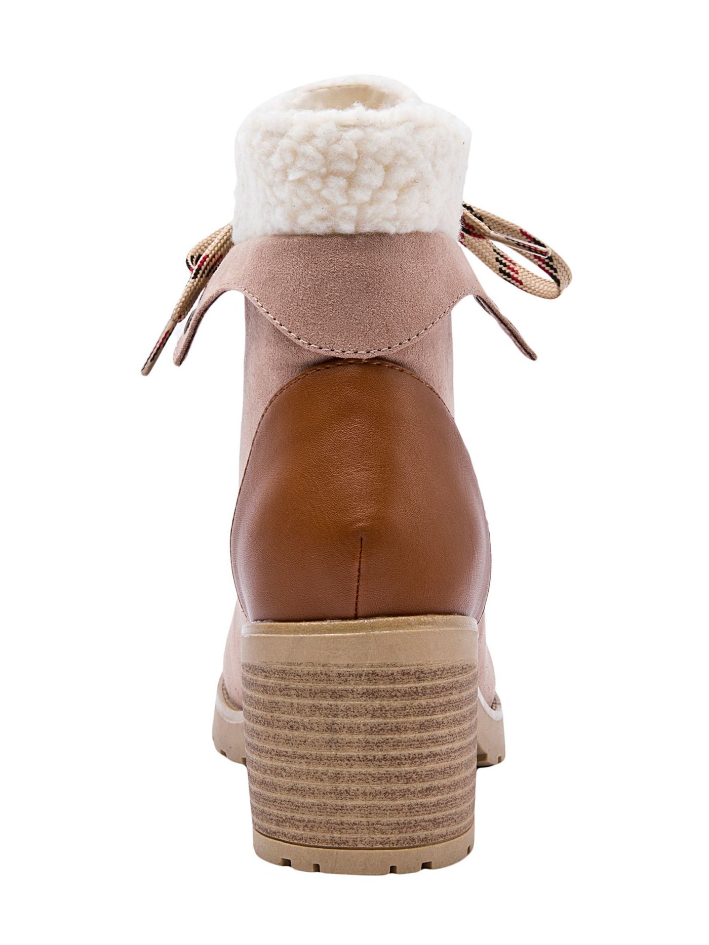 JANE AND THE SHOE Womens Brown Cushioned Emilia Round Toe Block Heel Lace-Up Booties 6