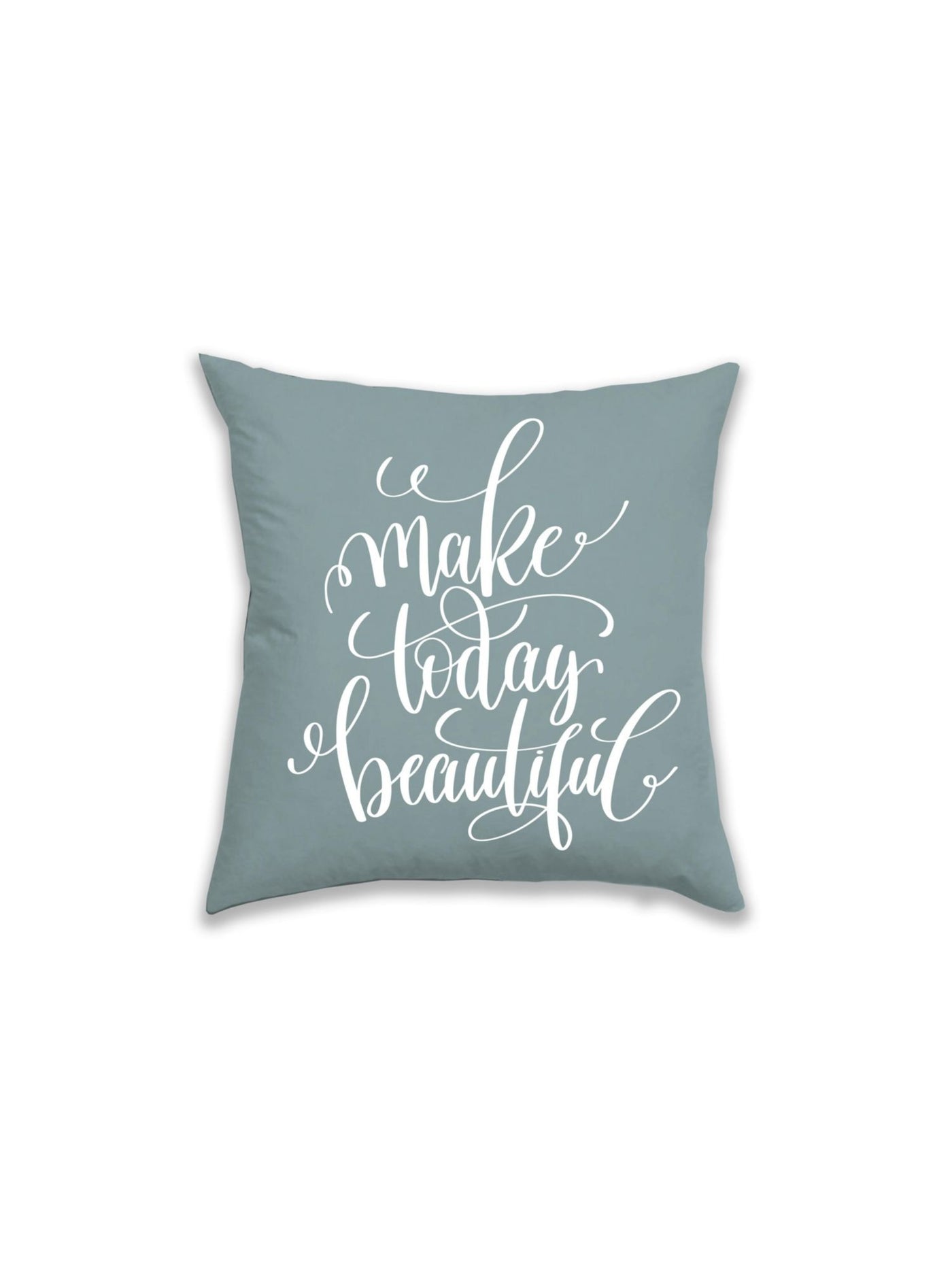 MORGAN HOME Typography Teal Printed 18 x 18 in Decorative Pillow