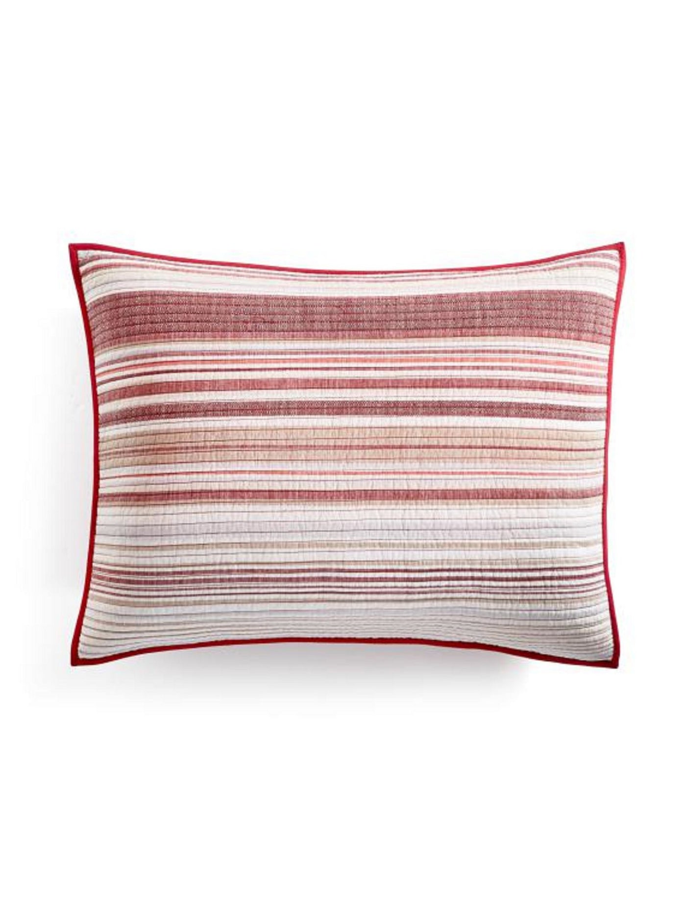 MARTHA STEWART Red Striped KING Sham