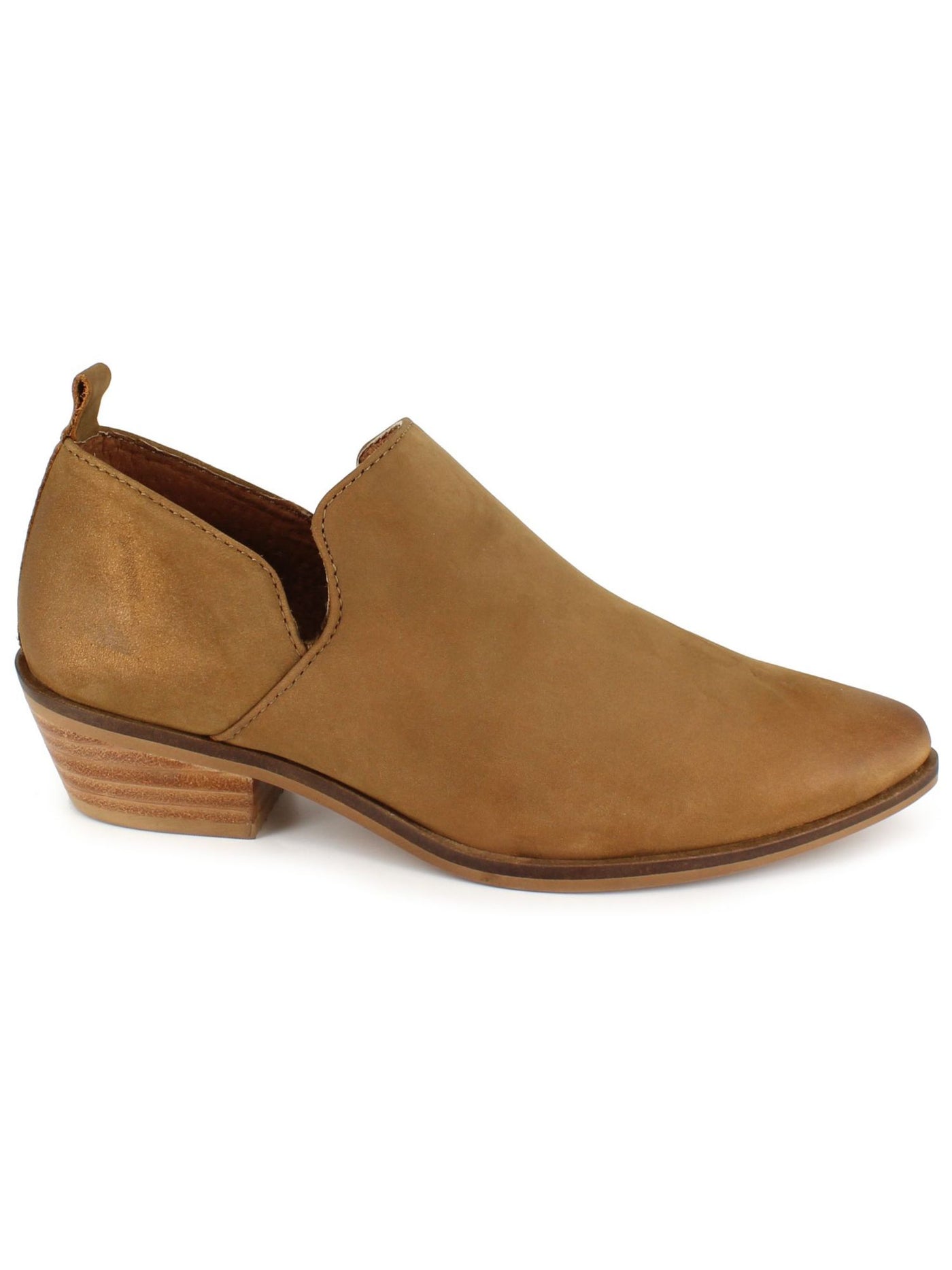 ARTISAN BY ZIGI Womens Brown Comfort Adal Pointed Toe Block Heel Slip On Leather Booties 10 M
