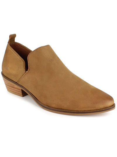 ARTISAN BY ZIGI Womens Brown Comfort Adal Pointed Toe Block Heel Slip On Leather Booties 10 M
