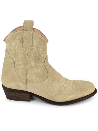 ARTOLOGY Womens Beige Western Style Padded Mireya Round Toe Block Heel Zip-Up Booties 7 M