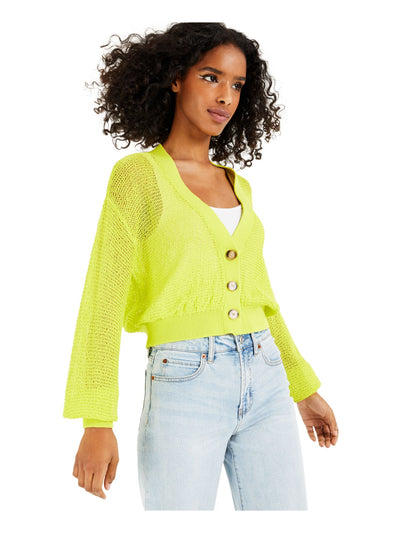 BAR III Womens Long Sleeve Cardigan Sweater