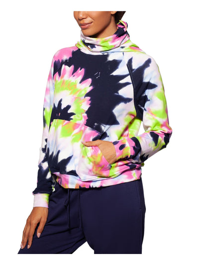 BAM BY BETSY & ADAM Womens Navy Tie Dye Sweatshirt S