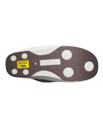 DEER STAGS Mens Gray Color Block Removable Insoles Goring Padded Slipperooz Round Toe Slip On Slippers Shoes M