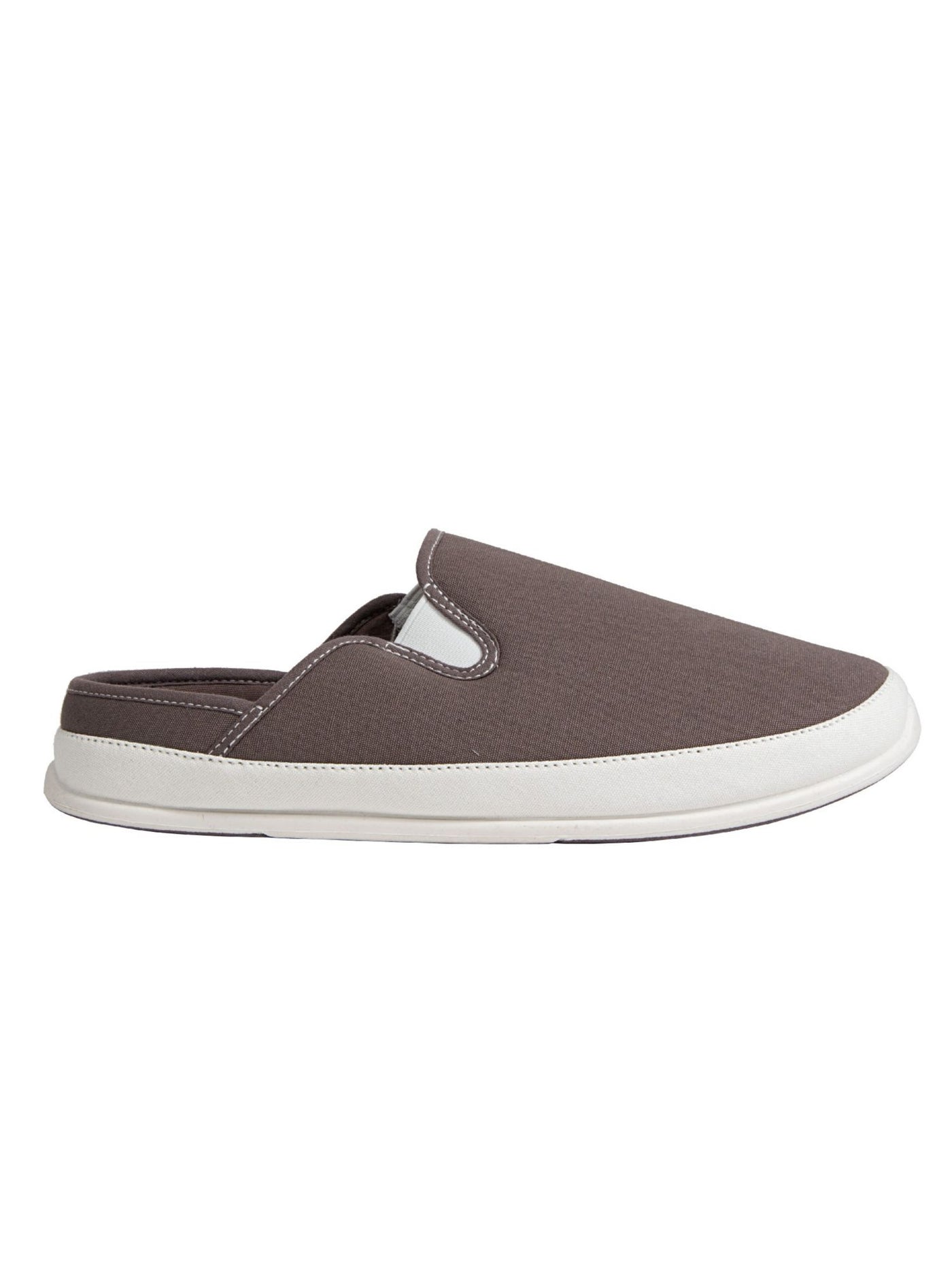 DEER STAGS Mens Gray Color Block Removable Insoles Goring Padded Slipperooz Round Toe Slip On Slippers Shoes 11 M