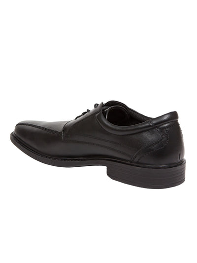 DEER STAGS Mens Black Cushioned Moisture Wicking Galant Round Toe Lace-Up Dress Oxford Shoes 12 M