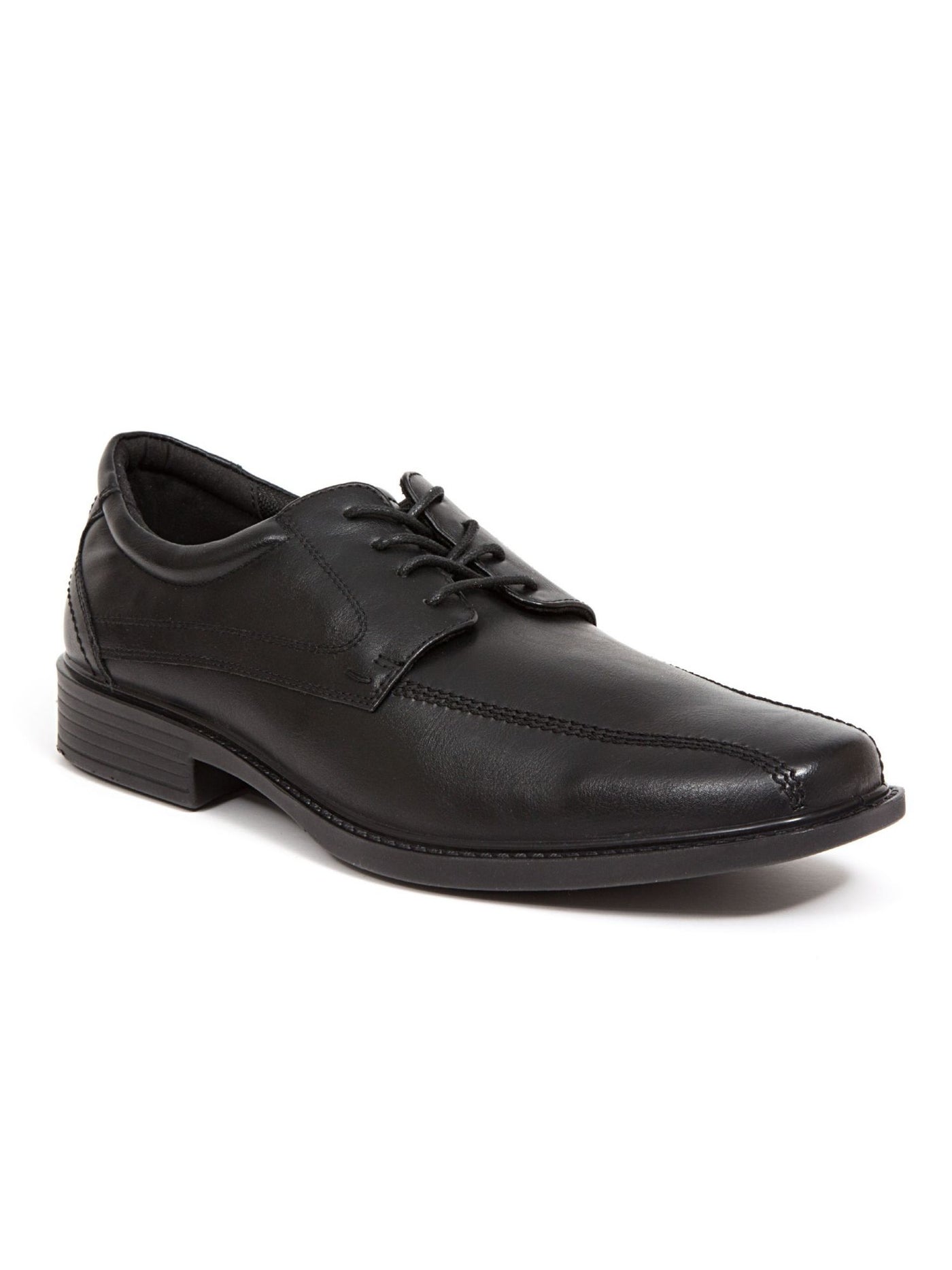 DEER STAGS Mens Black Cushioned Moisture Wicking Galant Round Toe Lace-Up Dress Oxford Shoes 12 M