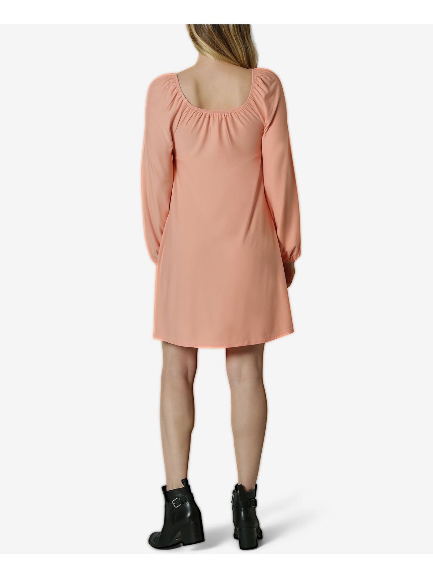 ULTRA FLIRT Womens Coral Raglan Scoop Neck Short Shift Dress Size: M