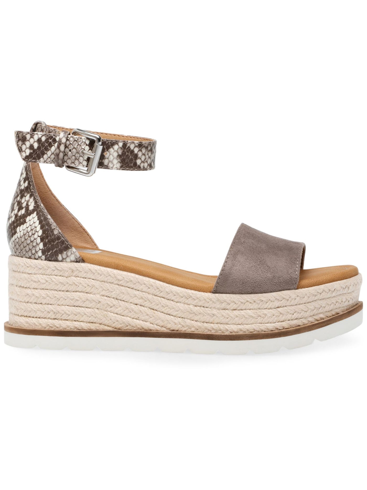 DOLCE VITA Womens Beige 1" Platform Ankle Strap Braided Cushioned Baker Round Toe Wedge Buckle Espadrille Shoes 9.5