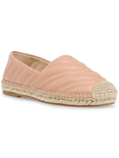 STEVE MADDEN Womens Pink Quilted 1/2" Platform Jute Wrapped Cushioned Comfort Winnow Round Toe Block Heel Slip On Loafers 5.5 M