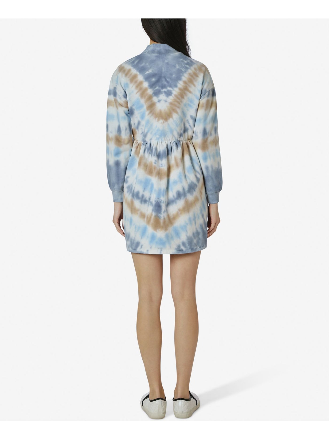 ULTRA FLIRT Womens Light Blue Tie Dye Mini Shift Dress Size: XL