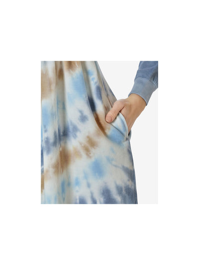 ULTRA FLIRT Womens Light Blue Tie Dye Mini Shift Dress