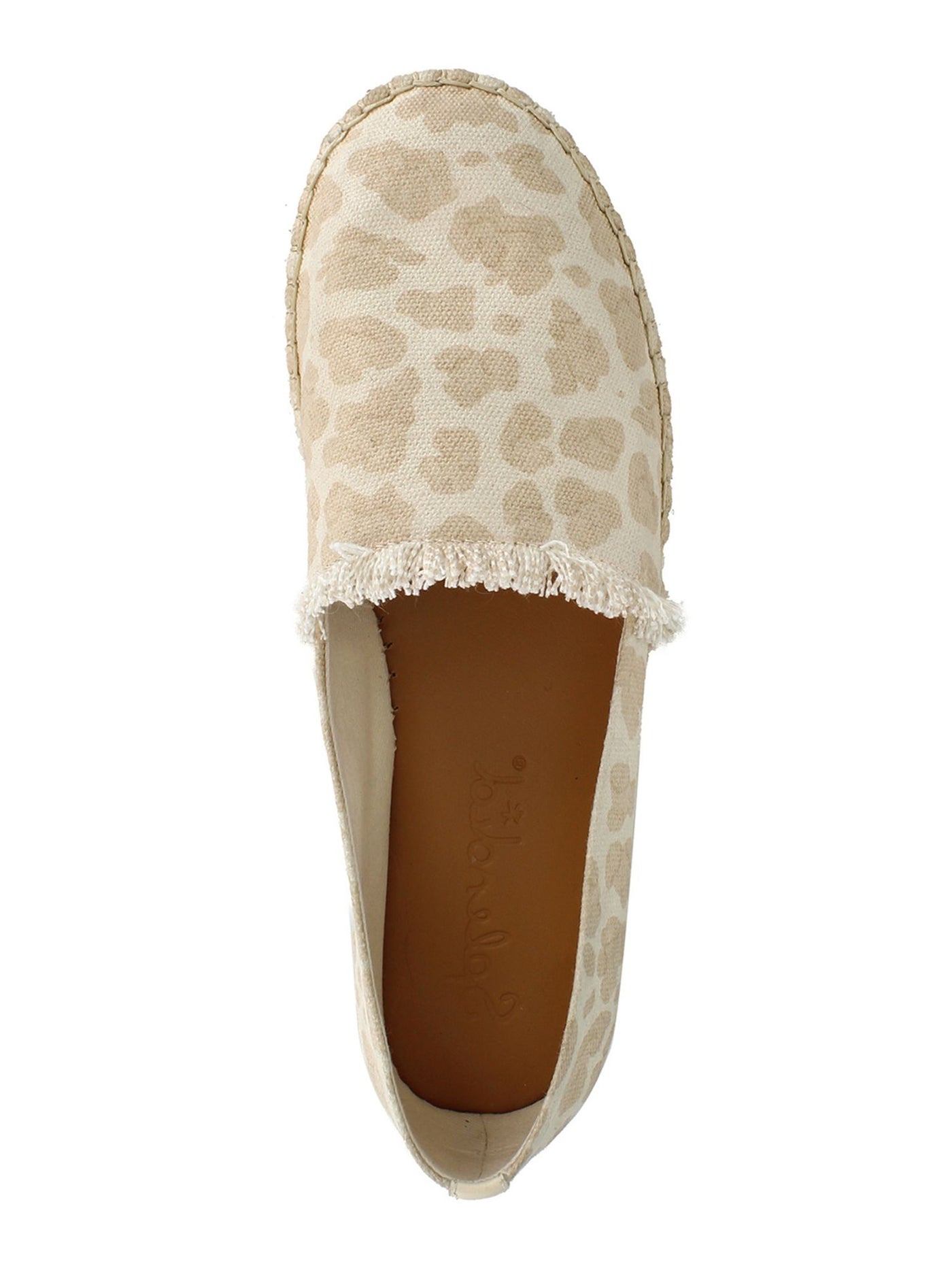 SPLENDID Womens Beige Animal Print Padded Frayed Lilly Round Toe Platform Slip On Espadrille Shoes 6 M