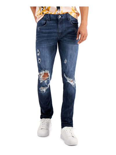 INC Mens Blue Flat Front, Skinny Fit Denim Jeans W32/ L32