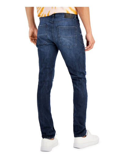 INC Mens Blue Flat Front, Skinny Fit Denim Jeans 34W/ 32L