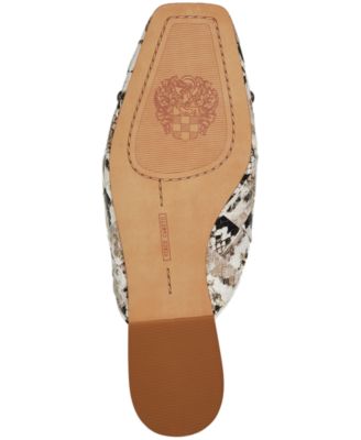 VINCE CAMUTO Womens Beige Padded Studded Woven Lenja Square Toe Slip On Mules M