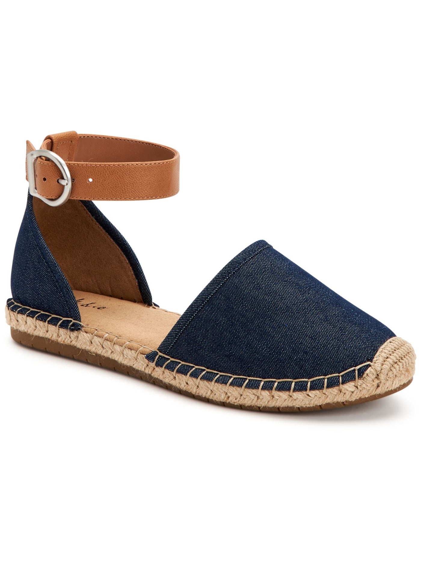 STYLE & COMPANY Womens Navy Jute At Toe Ankle Strap Paminaa Round Toe Buckle Espadrille Shoes 11 M
