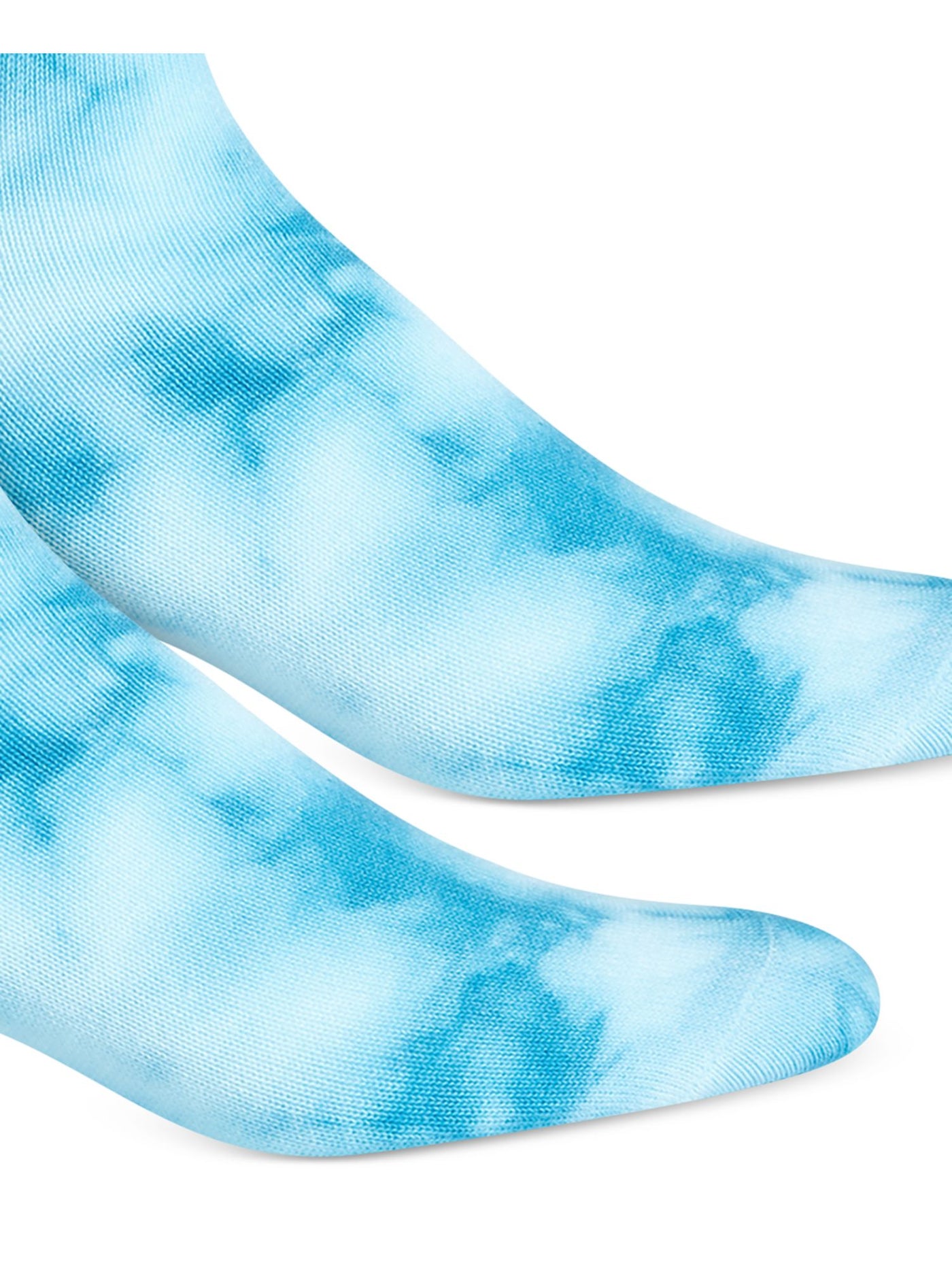 SUN STONE Mens Light Blue Tie Dye Logo Ribbed-Knit Cuff Casual Quarter Socks 10-13