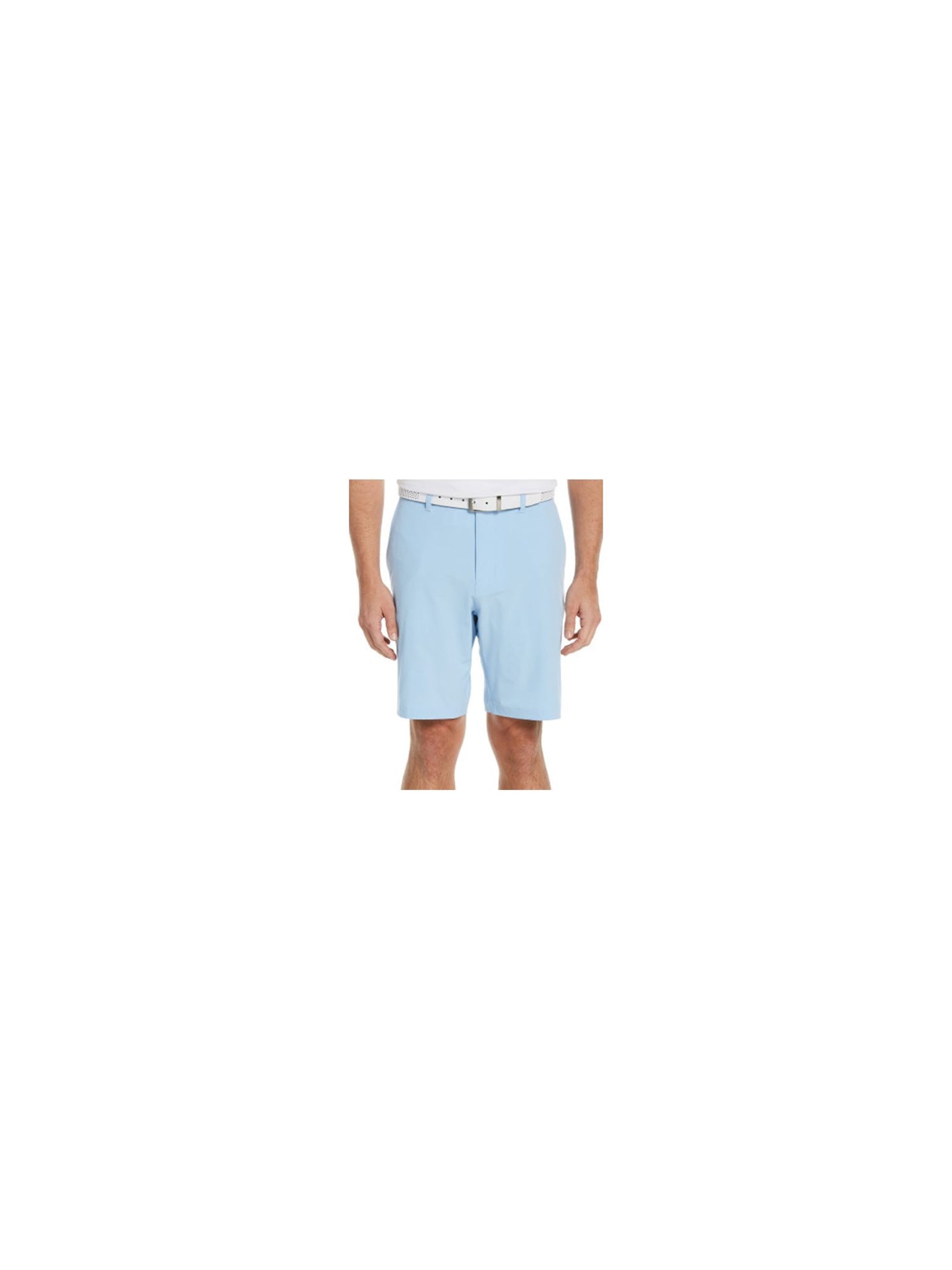 HYBRID APPAREL Mens Light Blue Flat Front, Moisture Wicking Athletic Shorts 36 Waist