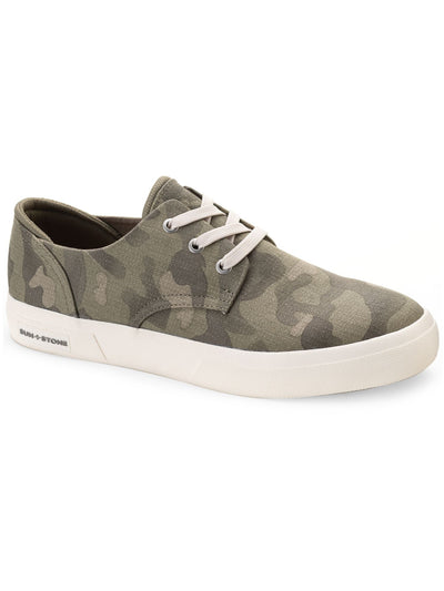 SUN STONE Mens Green Camouflage Cushioned Logo Kiva Round Toe Platform Lace-Up Athletic Sneakers Shoes 13 M