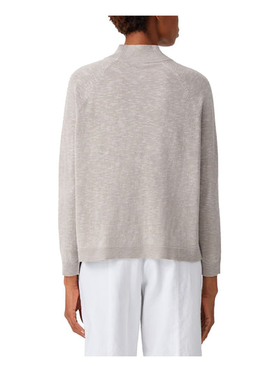 EILEEN FISHER Womens Gray Heather Sweater L