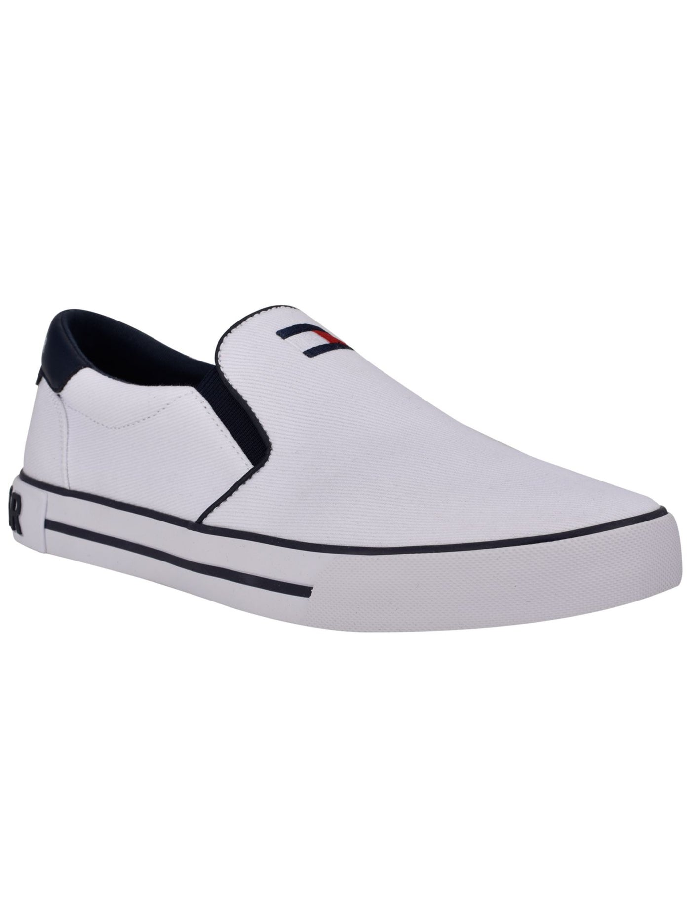 TOMMY HILFIGER Womens White Comfort Roaklyn Round Toe Slip On Sneakers Shoes 12 M