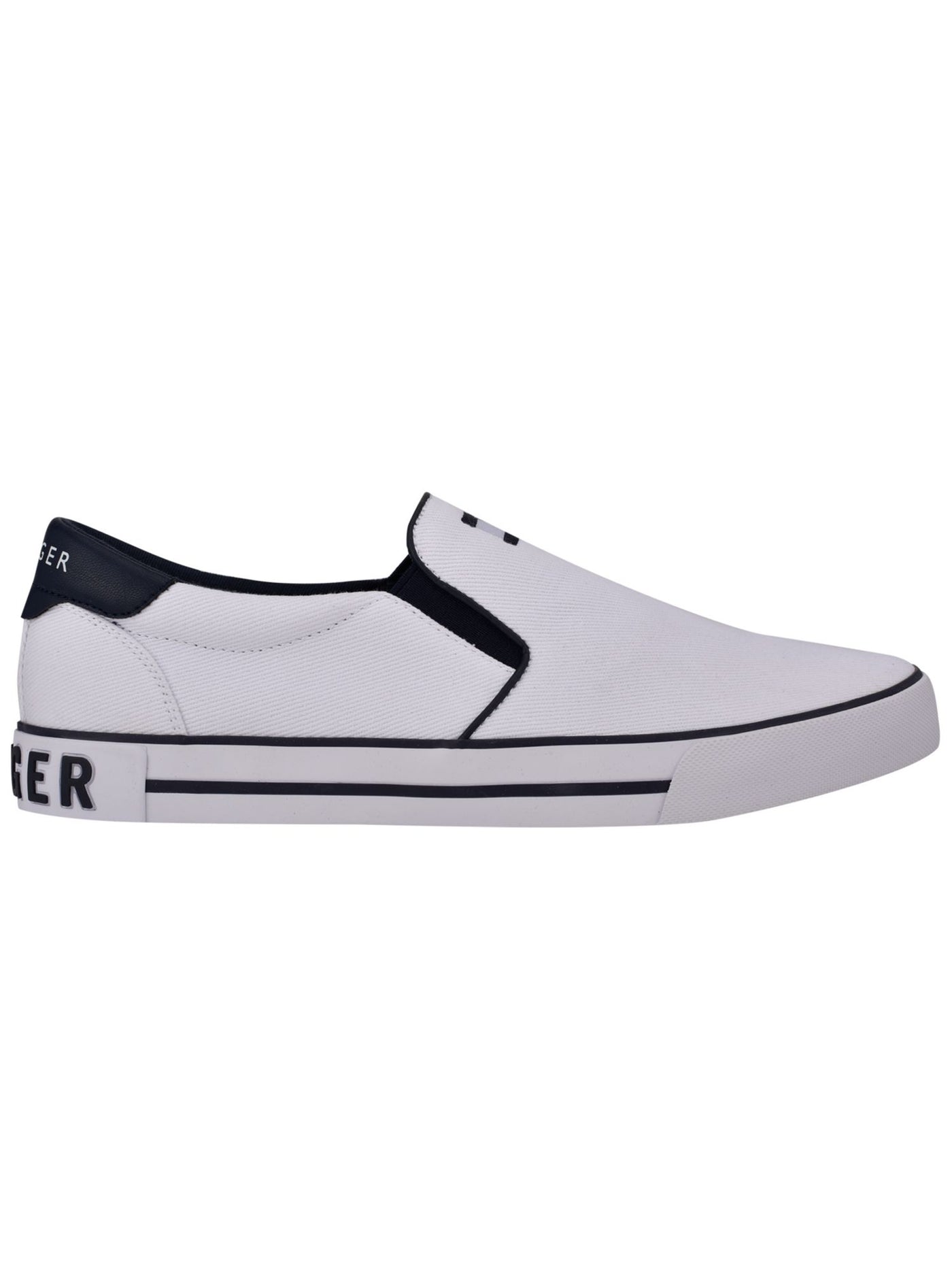 TOMMY HILFIGER Womens White Comfort Roaklyn Round Toe Slip On Sneakers Shoes 12 M