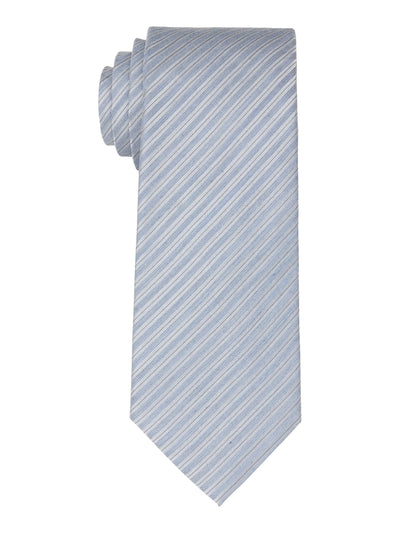 CALVIN KLEIN Mens Light Blue Regimental Stripe Slim Neck Tie