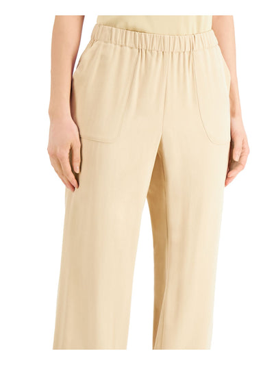 ALFANI Womens Beige Pocketed Pull On Pants 16