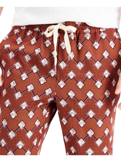TASSO ELBA Mens Red Drawstring Lightweight Regular Fit Silk Pants L