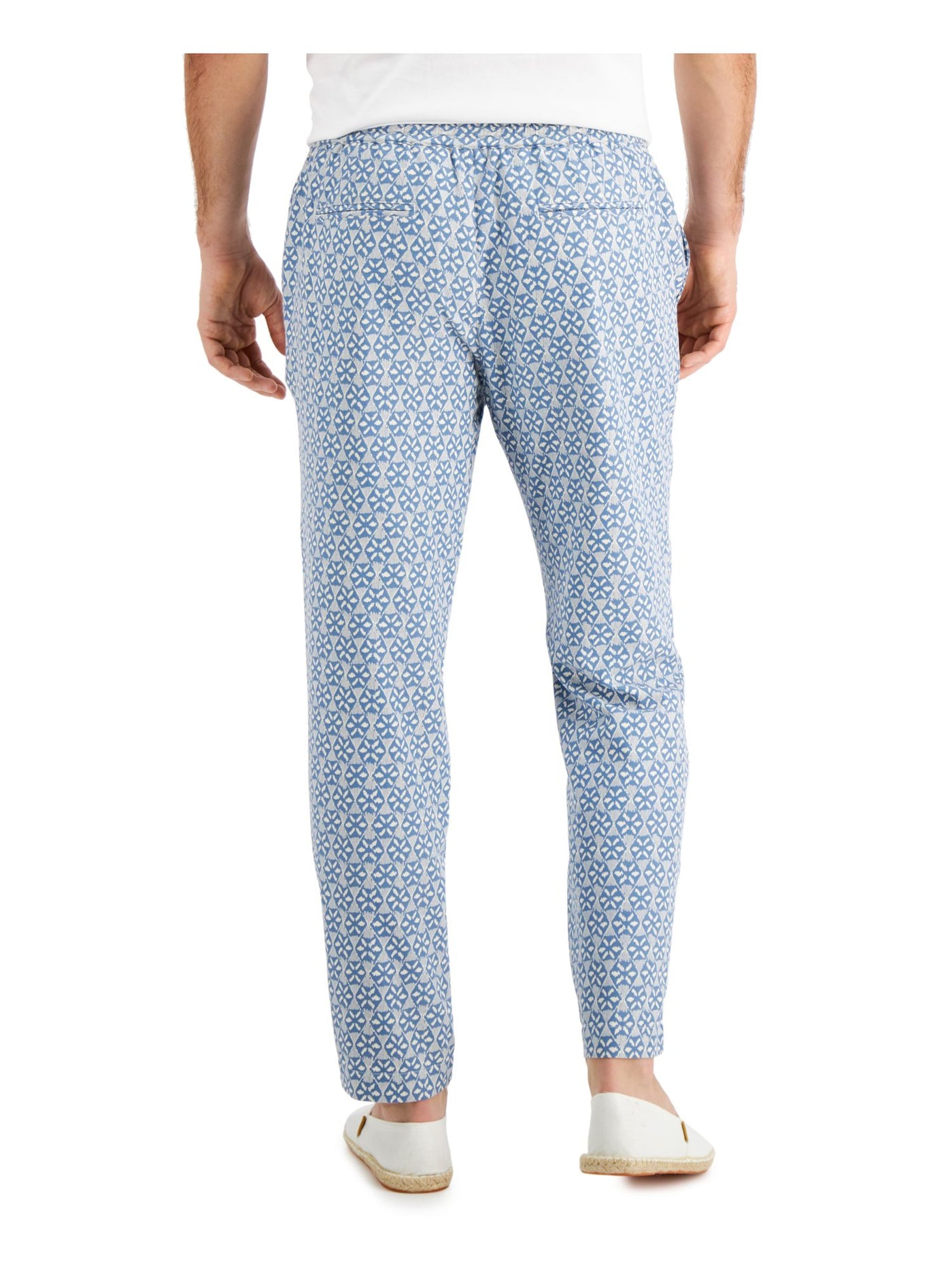 TASSO ELBA Mens Blue Regular Fit Cotton Blend Pants XL