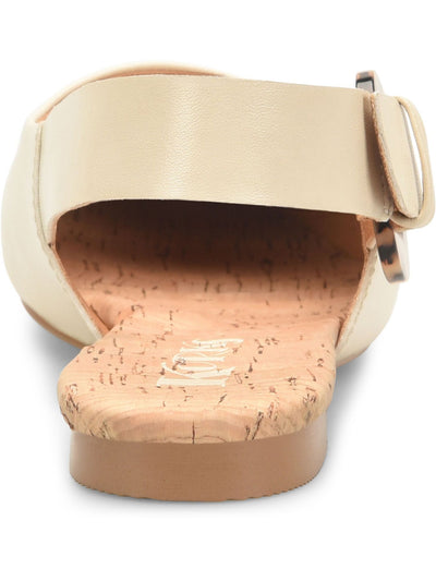 KORKS Womens Ivory Adjustable Lightweight Blush Round Toe Buckle Slingback 6.5 M