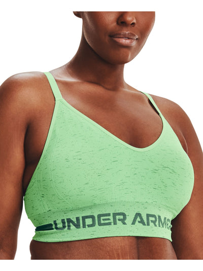 UNDER ARMOUR Intimates Green Ribbed Strappy Light Support Compression Sports Bra M