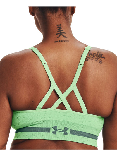 UNDER ARMOUR Intimates Green Ribbed Strappy Light Support Compression Sports Bra M