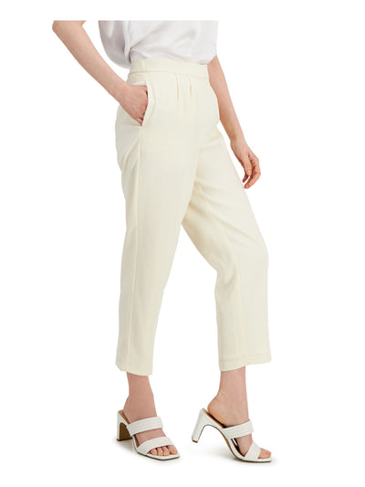 ALFANI Womens Ivory Evening Cropped Pants 10