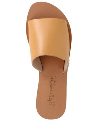 SPLENDID Womens Beige Comfort Thea Round Toe Slip On Leather Slide Sandals Shoes 11 B