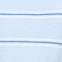 ROUDELAIN Blue Drawstring Striped Short Sleeve V Neck Lounge Everyday Pajamas