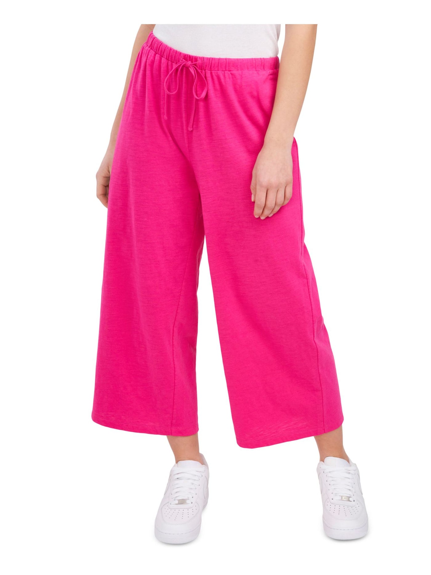 RILEY&RAE Womens Pink Stretch Tie Drawstring-waist Ankle Wide Leg Pants XS