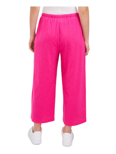 RILEY&RAE Womens Stretch Tie Drawstring-waist Ankle Wide Leg Pants