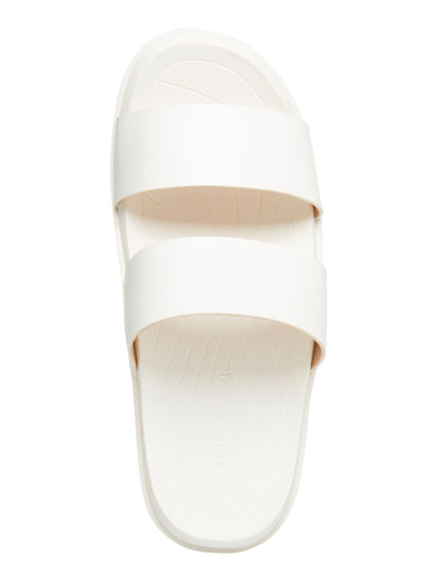 COOL PLANET BY STEVE MADDEN Womens White Cushioned Libraa Round Toe Slip On Slide Sandals Shoes 6.5 M